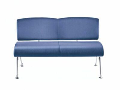 Topaz – Faux Leather Two-Seater Sofa with Aluminium Frame