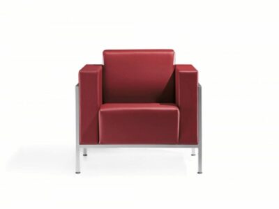 Brooke – Block Armchair and Sofa in Multicolour with Chrome Frame