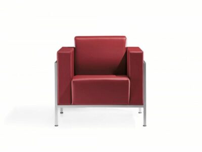 Brooke – Block Armchair and Sofa in Multicolour with Chrome Frame