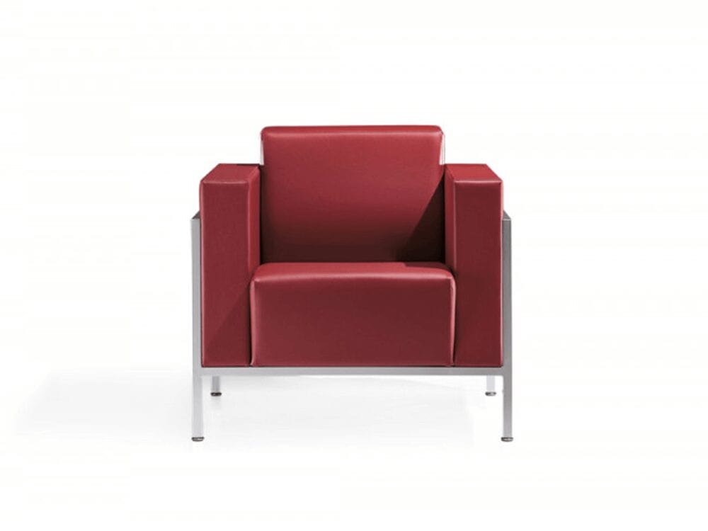 Brooke – Block Armchair and Sofa in Multicolour with Chrome Frame
