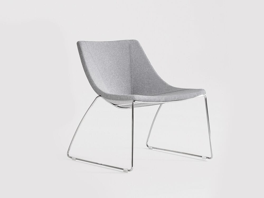 Dune Comfy Leather Chair with Metal Legs