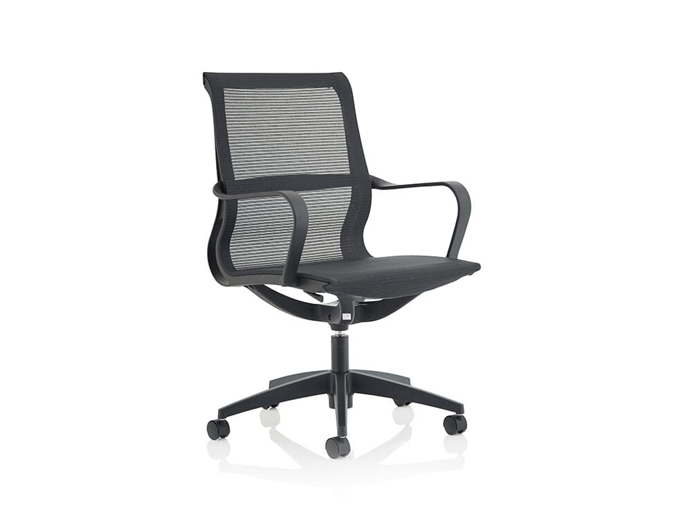 Isla – Black Mesh Executive Chair with Fixed Arms