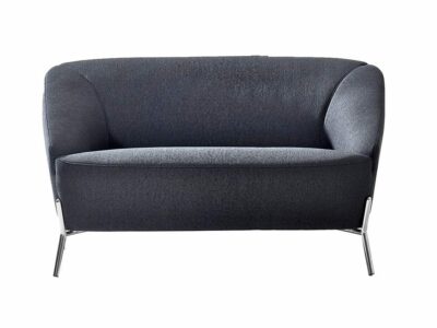 Santos – Two-Seater Sofa in Multicolour with Chrome Legs