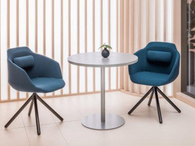 Monroe – Multicolour Armchair With Wood Finish Trestle Base 01 Img (1)