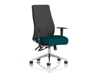 Nyra – Curved Soft Bonded Leather And Fabric Executive Chair 07