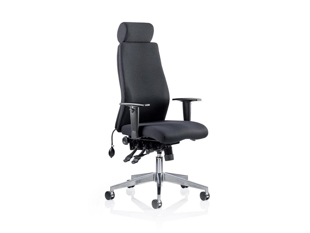 Nyra – Curved Fabric Executive Chair with Headrest