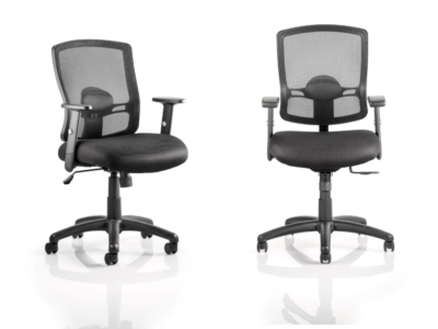 Oregon – Task Operator Office Chair In Black Mesh With Arms 01 Img