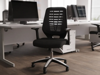 Parker – Task Operator Office Chair In Black Mesh With Arms 01 Img