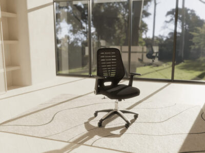 Parker – Task Operator Office Chair In Black Mesh With Arms 05 Img 1