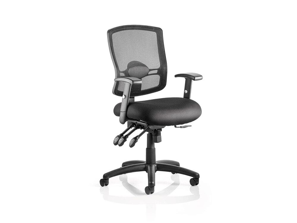 Oregon 3 – Black Operator Office Chair with Mesh Back