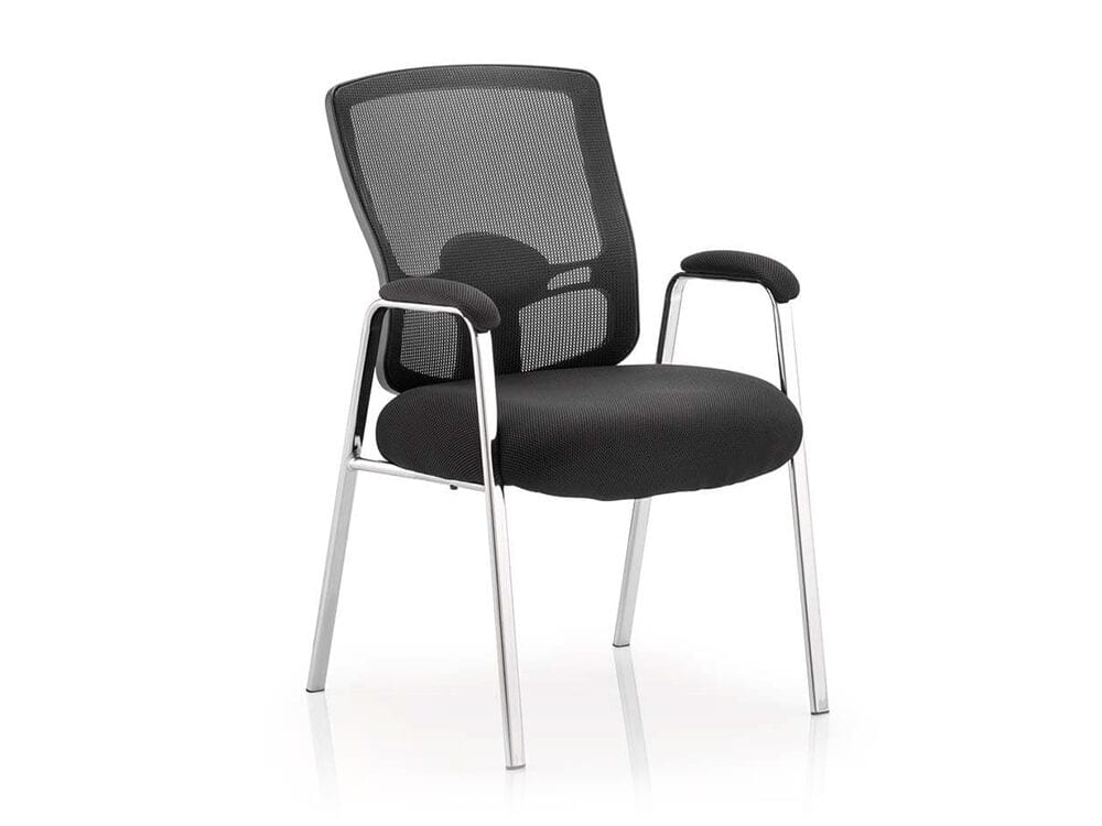 Oregon – Straight Chrome Leg Visitor Chair with Mesh Back