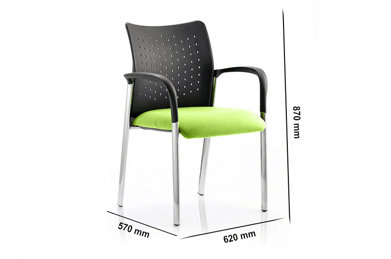 Elio – Visitor Chair in Multicolour Base with Arms Elio – Visitor Chair in Multicolour Base with Arms