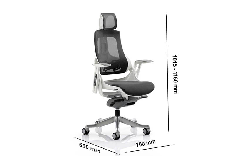 Size Ares – Mesh Executive Chair With Arms And Headrest