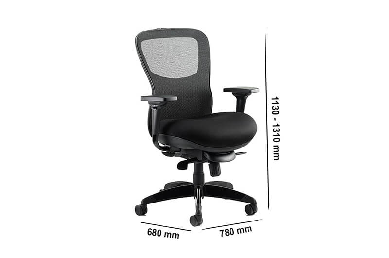 Size Bond – Mesh Back Operator Office Chair With Airmesh Seat In Black