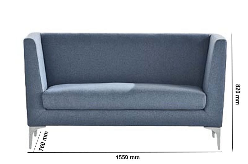 Jones – Two-Seater Sofa in Multicolour with Chrome or Wood Legs Jones – Two-Seater Sofa in Multicolour with Chrome or Wood Legs