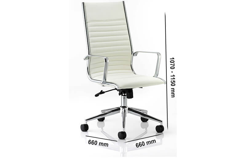 Size Charme – Bonded Leather Executive Chair With Arms