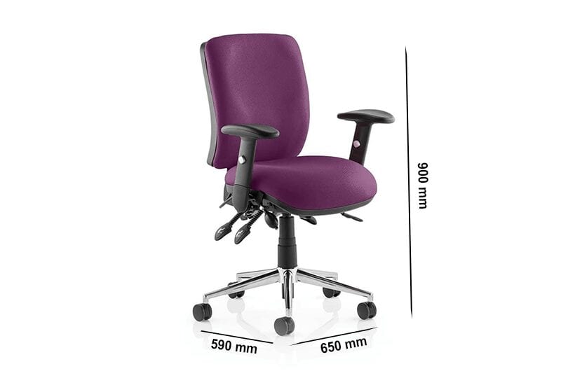 Selena 4 – Multicolour Medium Back Operator Office Chair with Arms Selena 4 – Multicolour Medium Back Operator Office Chair with Arms