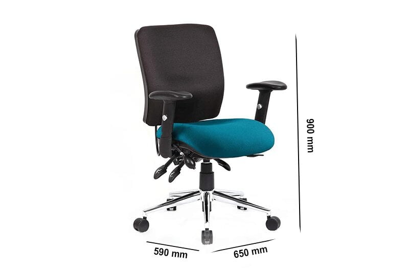 Selena 2 – Multicolour Medium Back Operator Office Chair with Arms