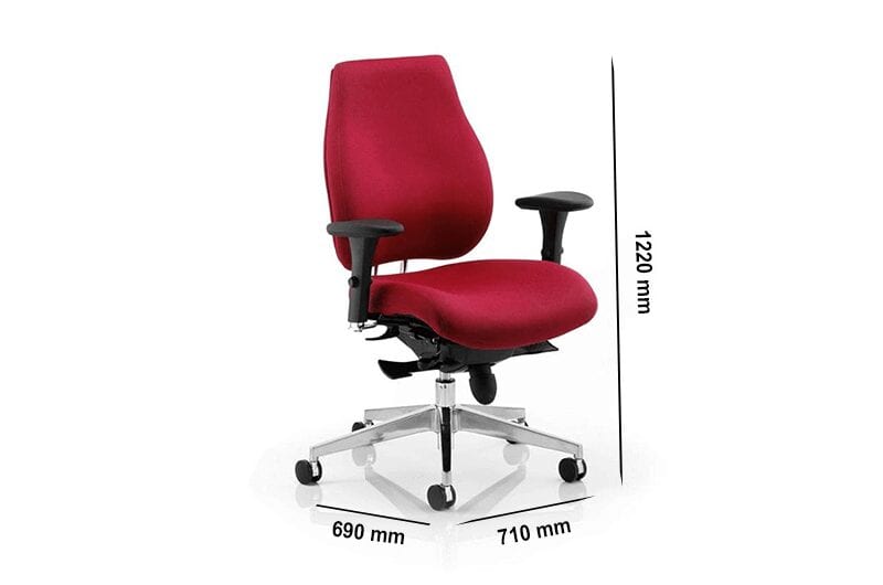Selena 7 – Task Operator Office Chair with Arms in Wine Selena 7 – Task Operator Office Chair with Arms in Wine