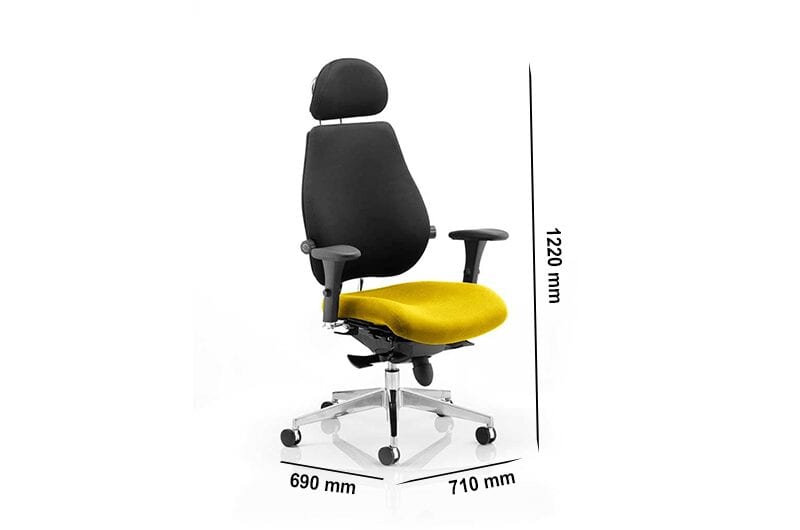 Selena – High Back Executive Chair in Multicolour with Headrest