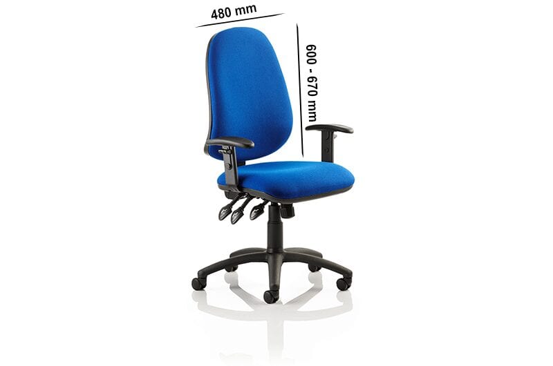 Esme XL 6 – High Back Fabric Operator Office Chair with Adjustable Arms