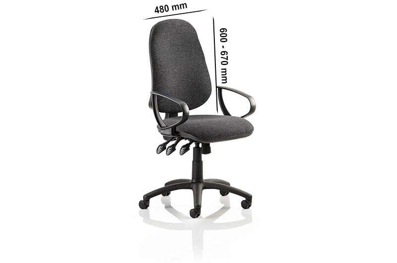 Esme XL 7 – Fabric Operator Office Chair with Loop Arms