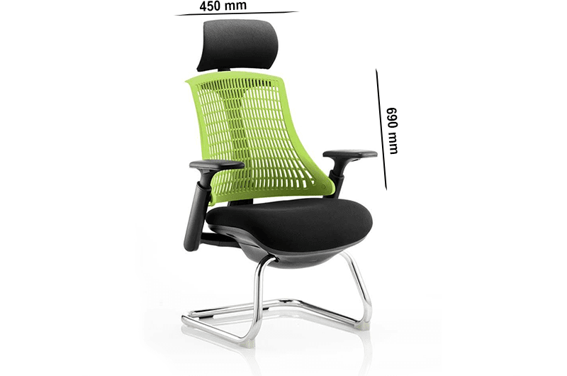 Echo – Cantilever Visitor Chair in Multicolour with Headrest Echo – Cantilever Visitor Chair in Multicolour with Headrest