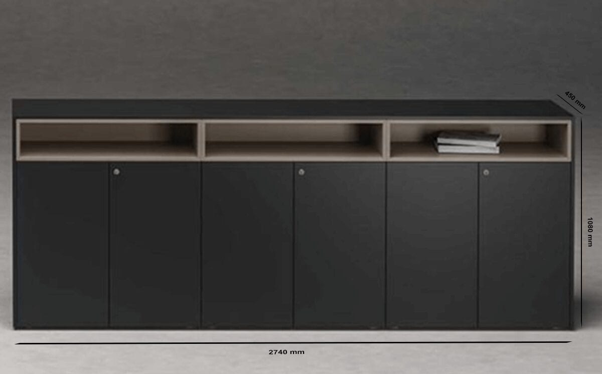 Alton – Small Woodside Sideboard with Slim Open Shelves