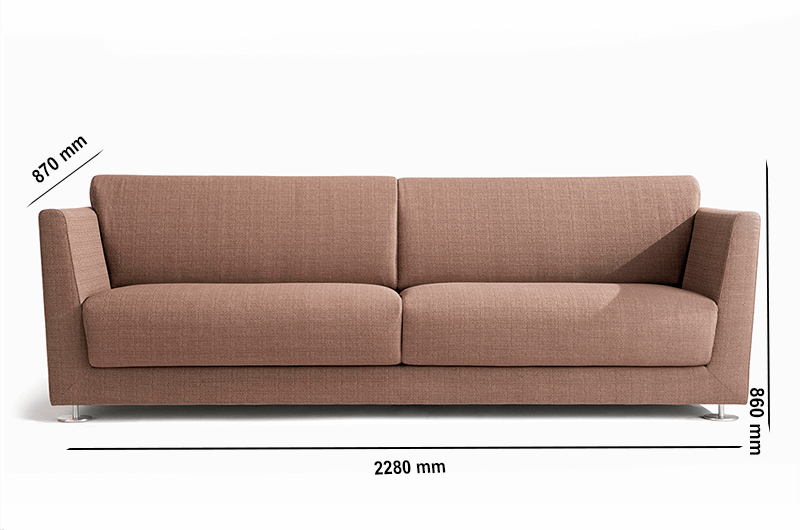 Size Jones – High Back Three Seater Sofa In Multicolour