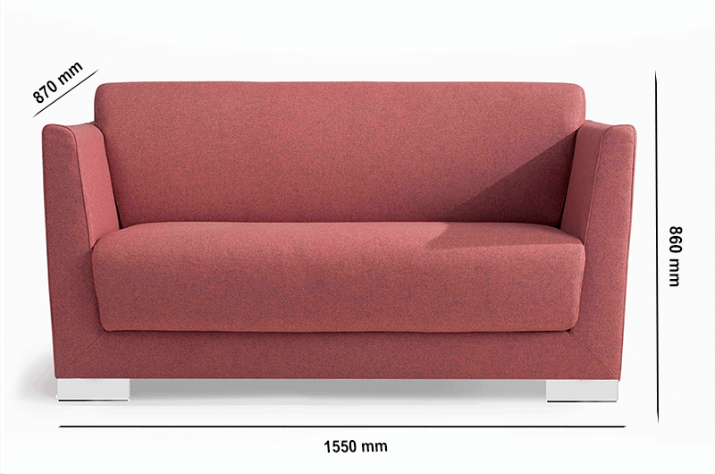Size Jones – High Back Two Seater Sofa In Multicolour