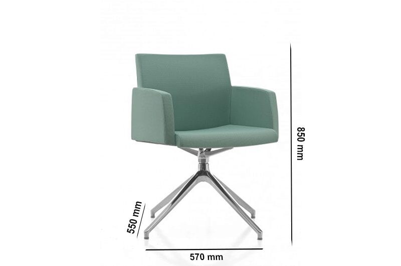 Vernon – Multicolour Armchair with Five-Star Wheel Base