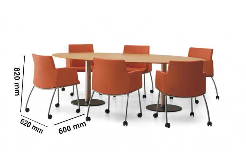 Size Karamia Armchair With Castors