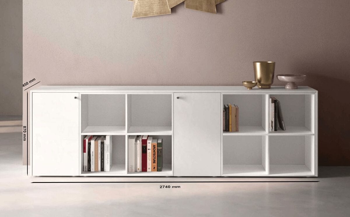 Dion – Wood Finish Sideboard with Modular Units