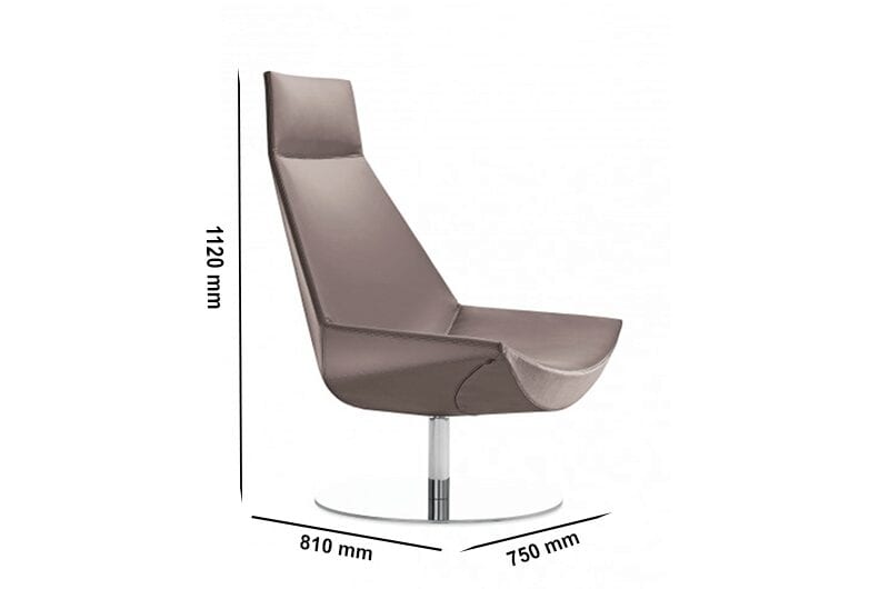 Duo - High Back Chair with Headrest and Stainless-Steel Base