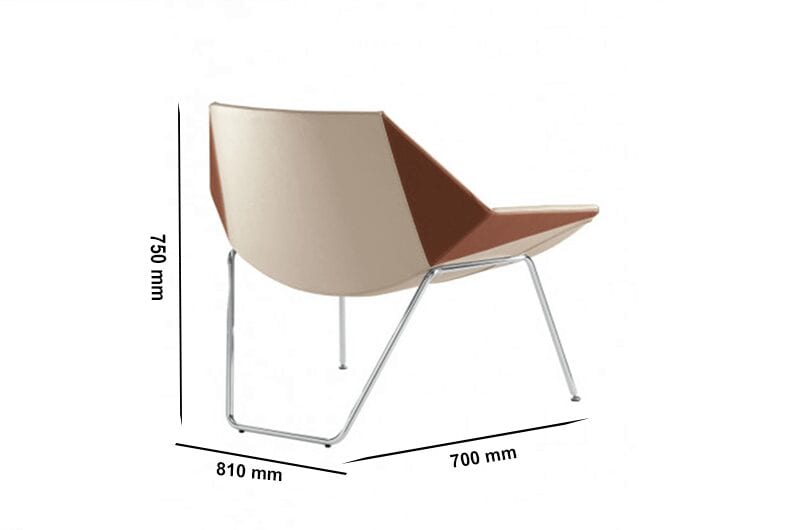 Duo – Armchair with Metal Legs