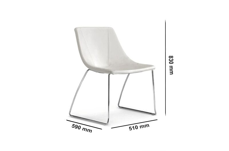Dune – Leather Chair with Metal Legs in Multicolour Dune – Leather Chair with Metal Legs in Multicolour