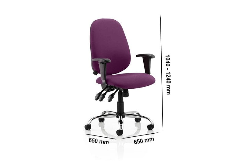 Praia – Operator Office Chair with Adjustable Arms in Multicolour