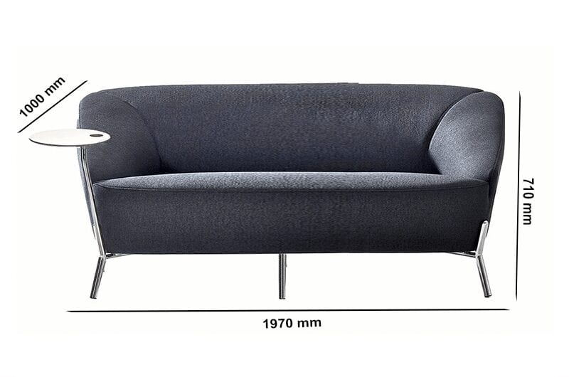 Santos – Multicolour Three-Seater Sofa with Attached Table Santos – Multicolour Three-Seater Sofa with Attached Table