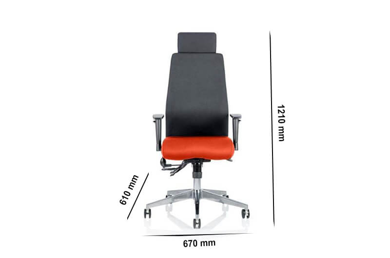 Size Nyra – Curved Task Executive Chair With Multicolour Seat
