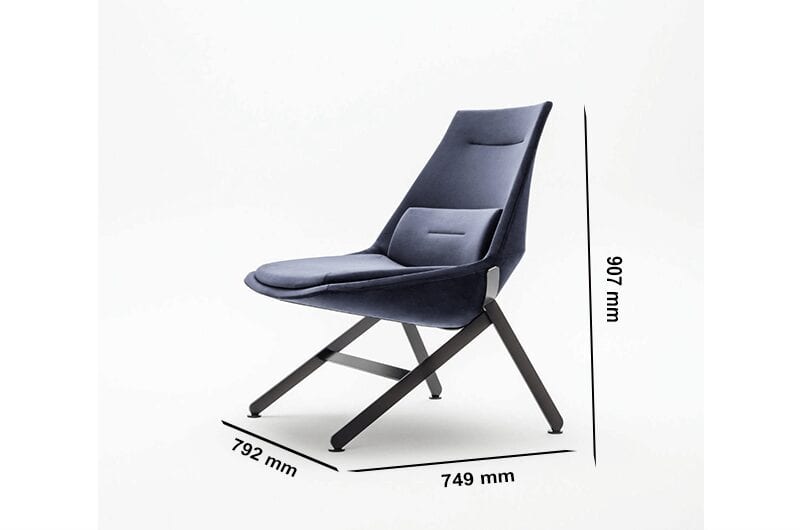 Lusso – Designer Fabric Armchair with Metal Legs Lusso – Designer Fabric Armchair with Metal Legs