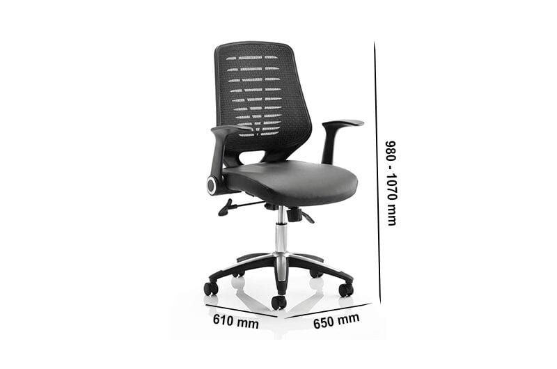 Parker – Task Operator Office Chair in Black Mesh with Arms