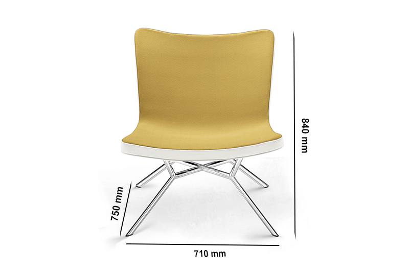 Rome – Faux Leather Lounge Chair With Chrome Frame Size Rome – Faux Leather Lounge Chair With Chrome Frame