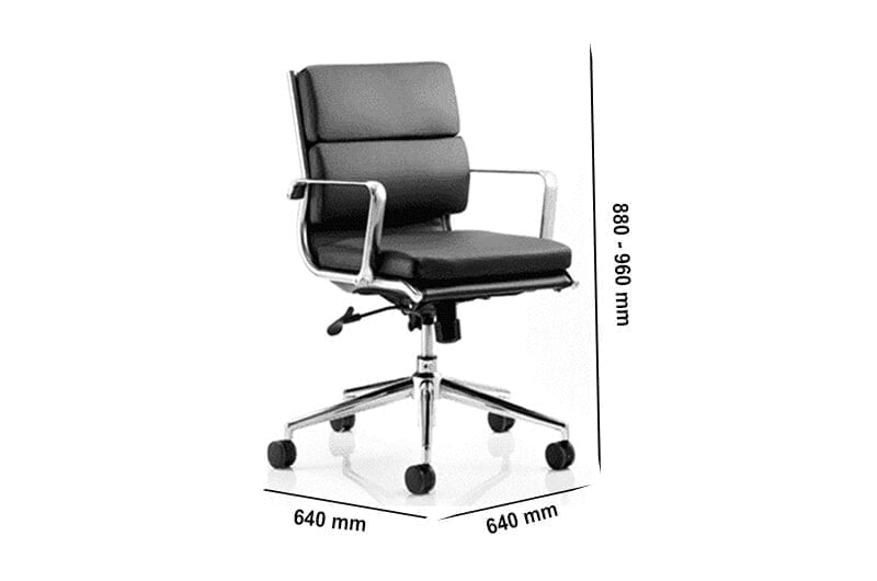 Ivy – Medium Back Leather Executive Chair with Arms Ivy – Medium Back Leather Executive Chair with Arms