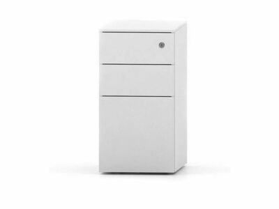 Jane – White Steel Mobile Desk Drawer Unit