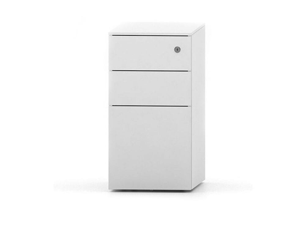 Jane – White Steel Mobile Desk Drawer Unit