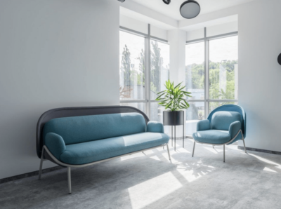 Windsor – Fabric Metal Armchair With Shield And Metal Frame 03 Img