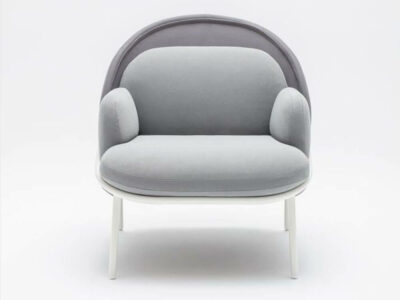 Windsor – Fabric Metal Armchair With Shield And Metal Frame 11