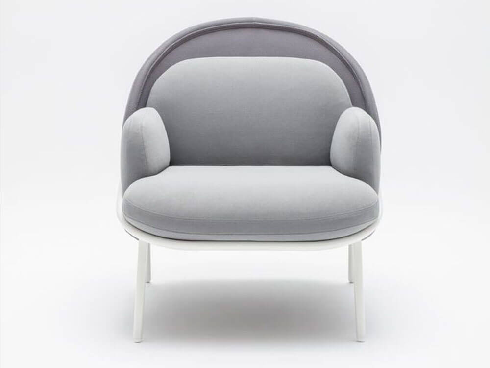 Windsor – Fabric Metal Armchair With Shield And Metal Frame 11