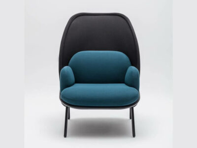 Windsor – Fabric Metal Armchair With Shield And Metal Frame1