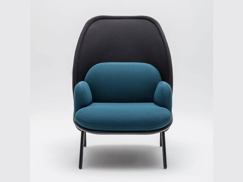 Windsor – Fabric Metal Armchair With Shield And Metal Frame1